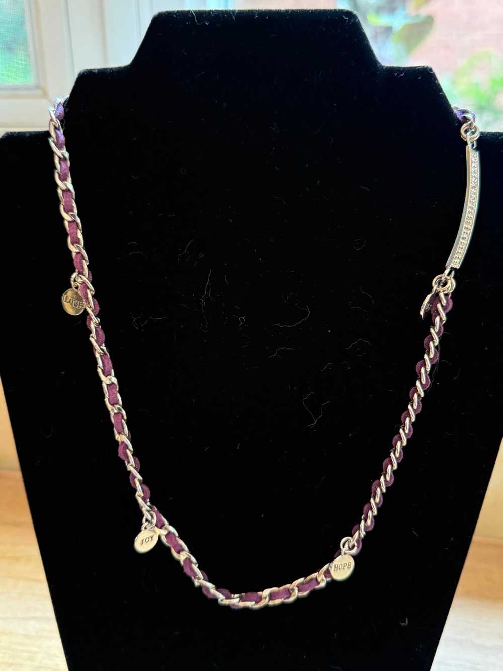 Purple and Silver interwoven Chain-Link Women’s Necklace/Bracelet